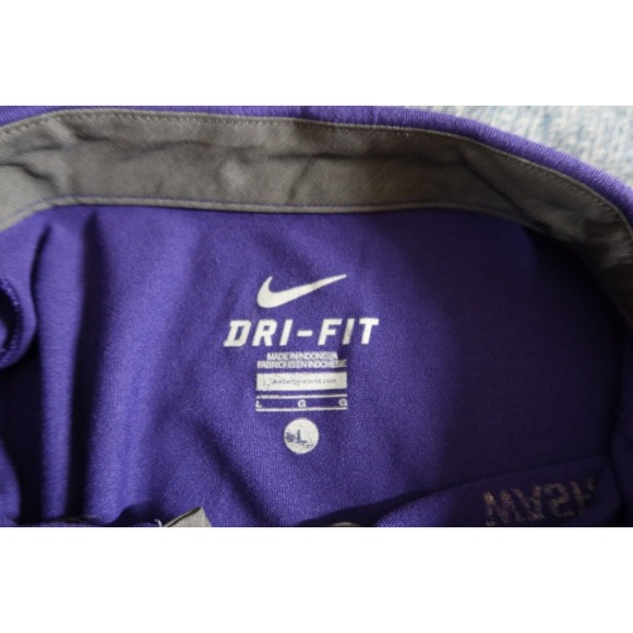 Nike Dri Fit University of Washington Huskies Purple Polo Sz L - Picture 6 of 6